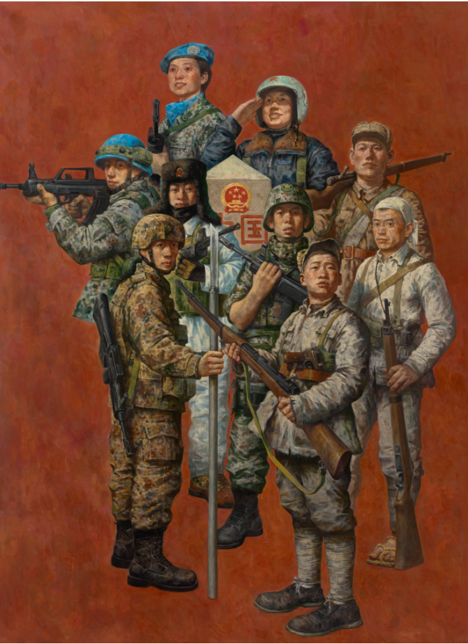 《永远的军魂》陈彦百   布面油画  200x150cm  2022年