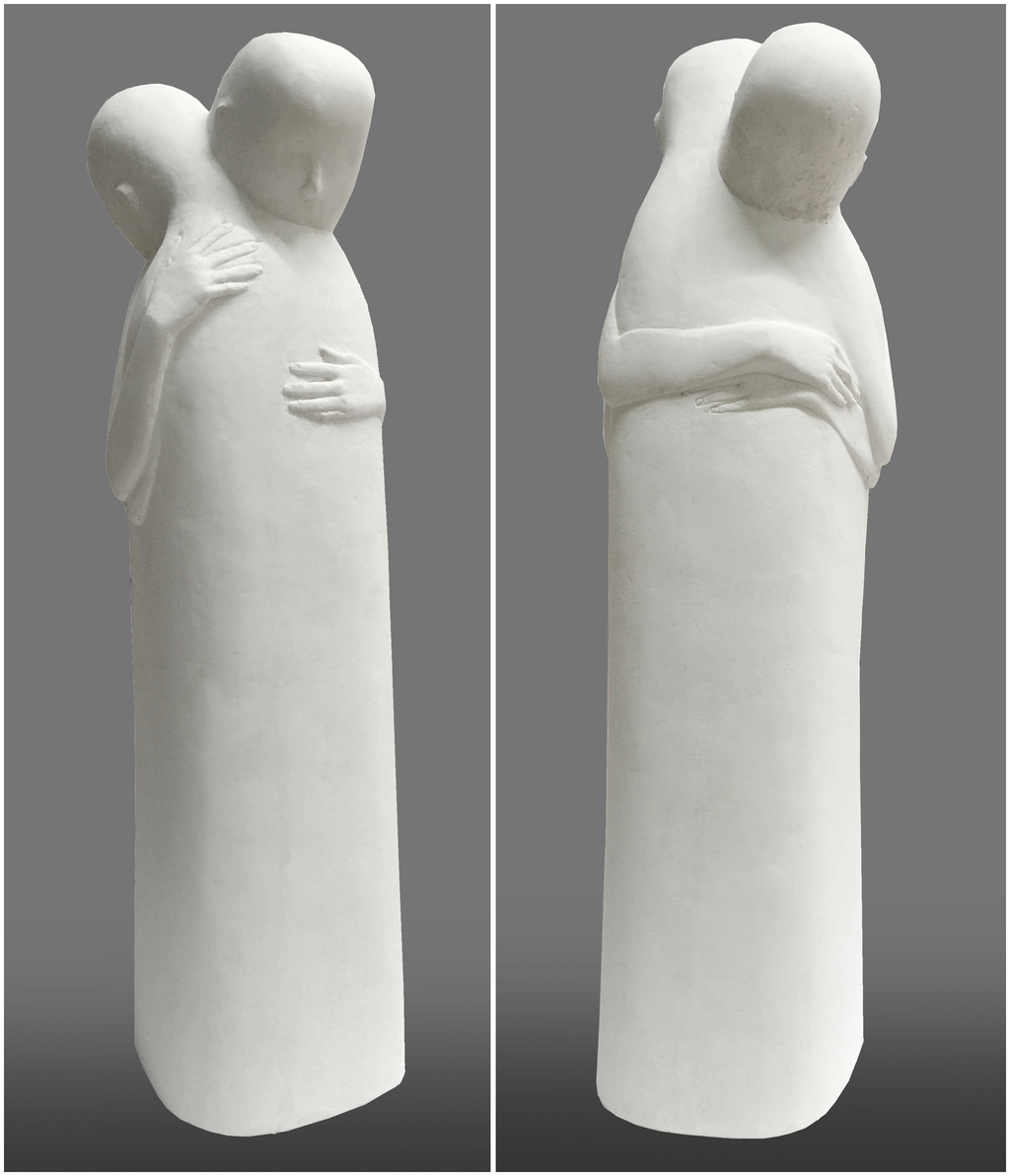 朱君如 《白云无尽时》 石膏 10x10x31cm  2011年