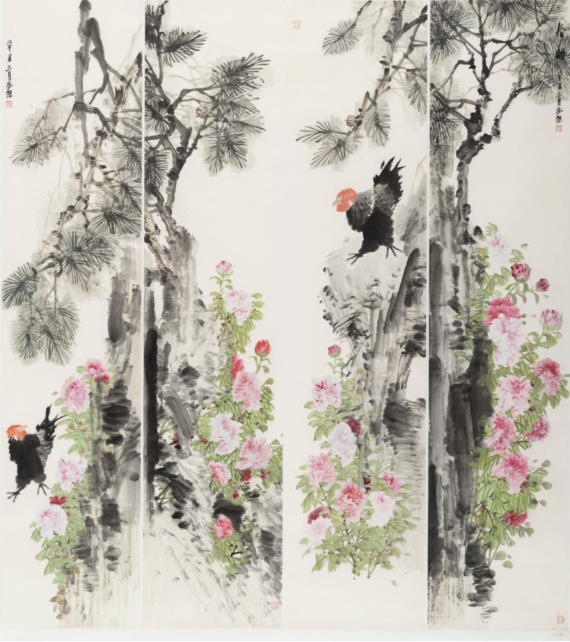 1 刘杰  春酣 235 cm×210cm 中国画