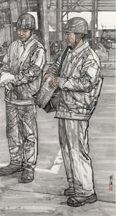 0 马国强 安钢车间 180cmx96cm 中国画
