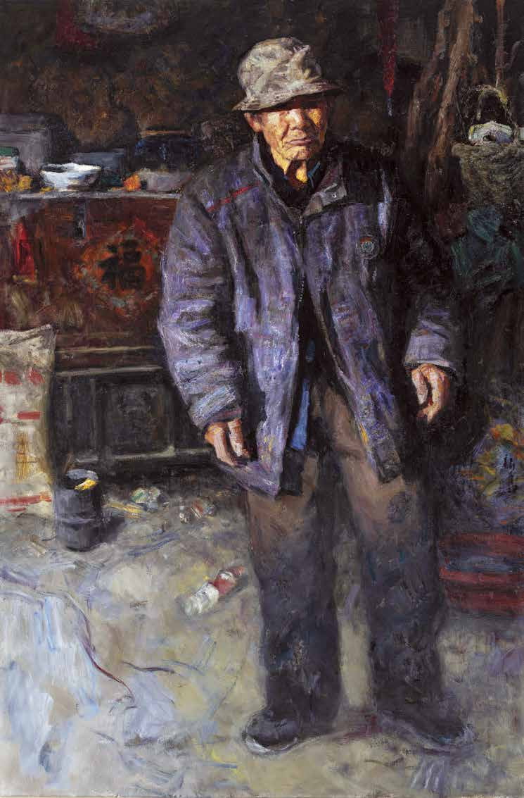 3 曹新林 太行老人195cm×130cm油画
