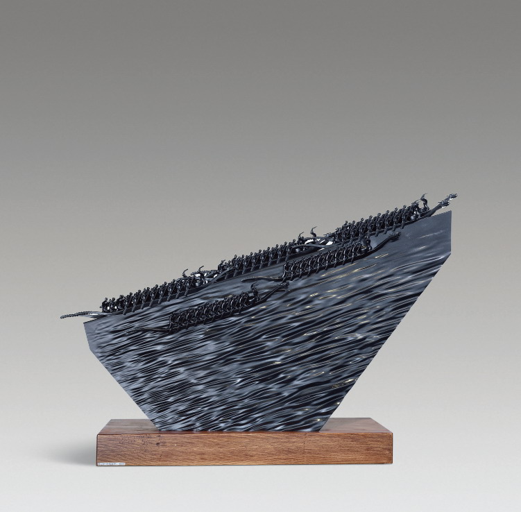朱科丞  张云霞 急流勇进—中华龙舟系列  85cm×27cm×58cm 雕塑