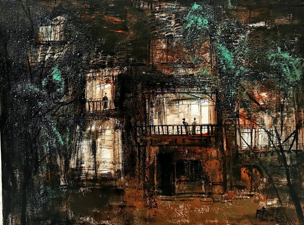 陈明春 《冬天的早晨》布面油画 80cm×60cm 2024年_调整大小