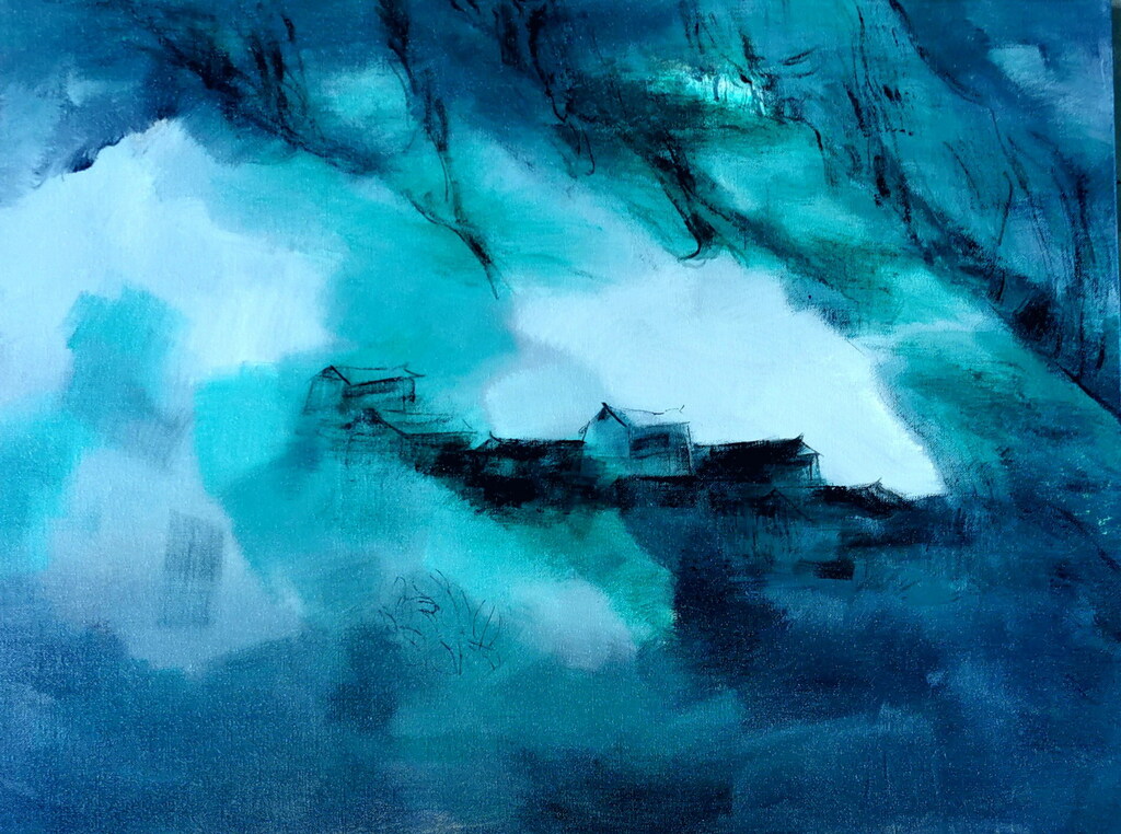 陈明春 《秋的诗意》布面油画 50cm×60cm 2024年_调整大小
