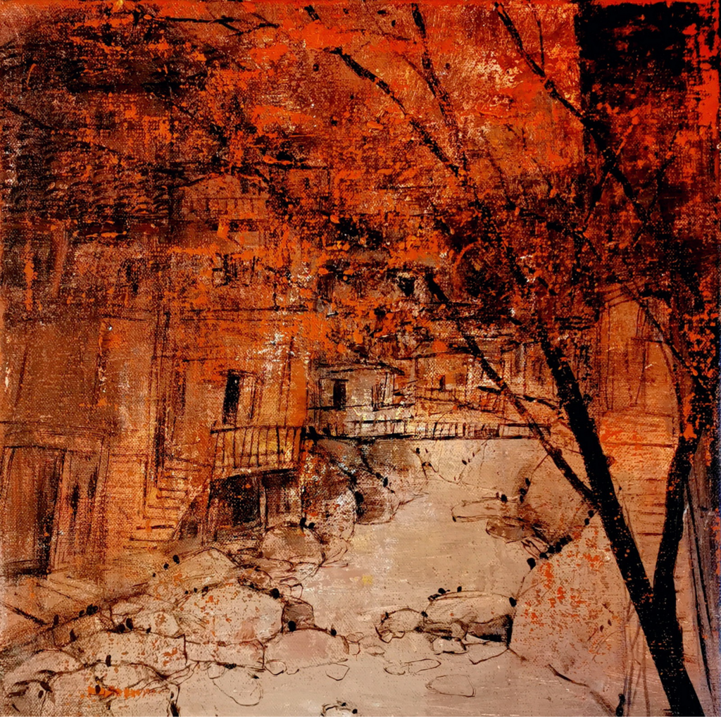 陈明春 布面油画《秋水无声》 80cm×60cm 2024年