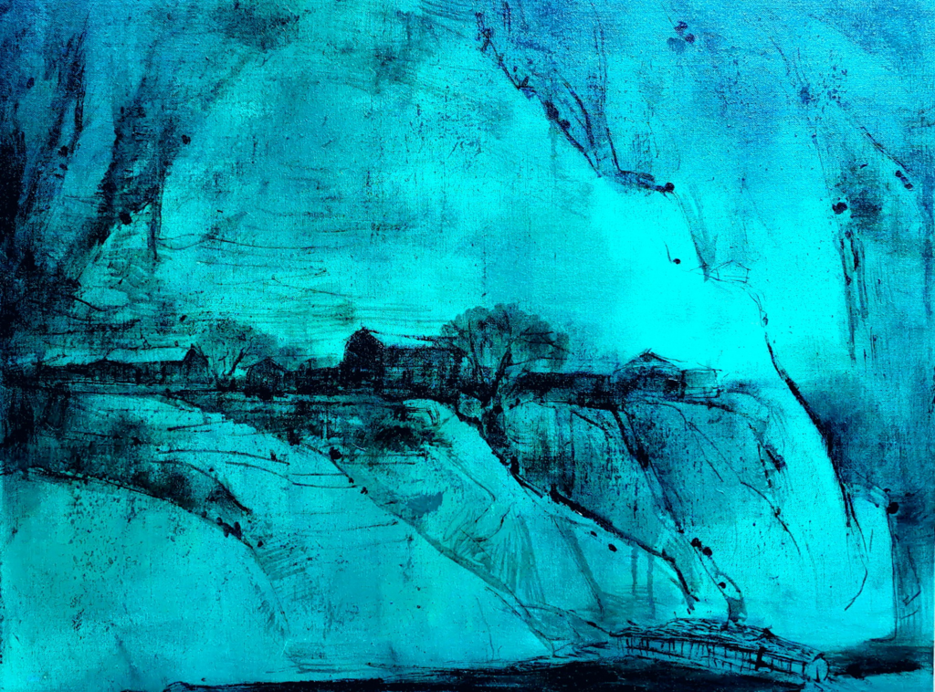 陈明春 《苗寨新绿》 布面油画 60cm×80cm 2024年