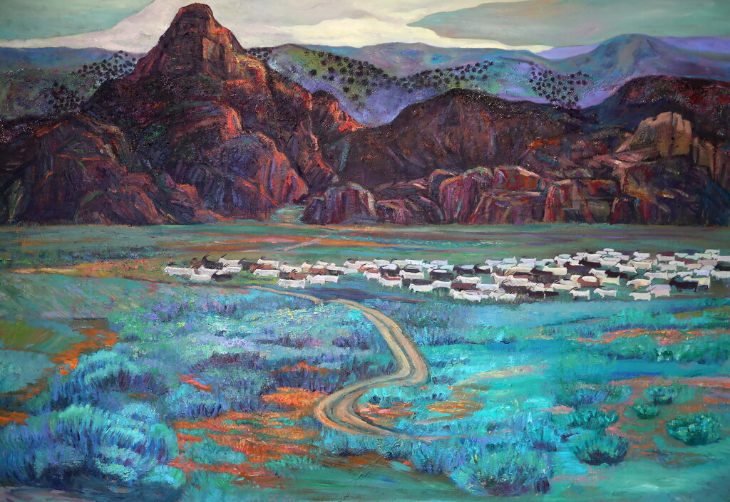 乌兰《美丽的乌拉特》油画 110x160cm 2023年 