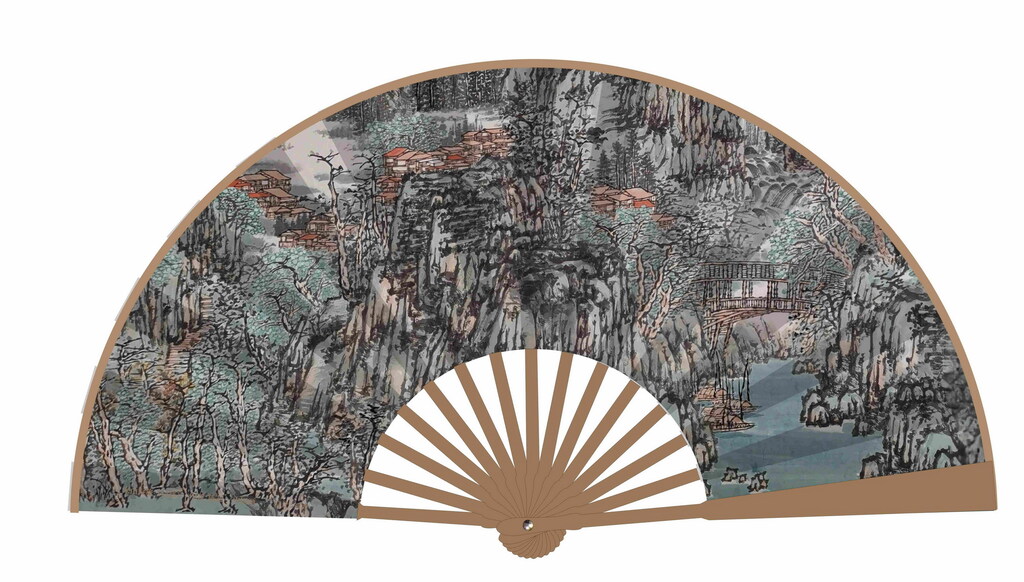 文创折扇系列（《家山行旅》局部，作者：陈起）