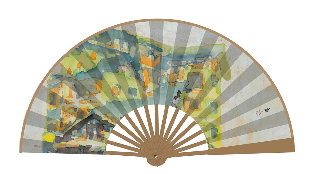 文创折扇系列（《吊脚楼》局部，作者：王岚岚）